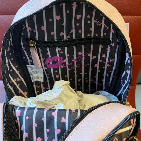 Betsey Johnson Heart Embossed Fashion Backpack - Multi - Picture 5 of 6